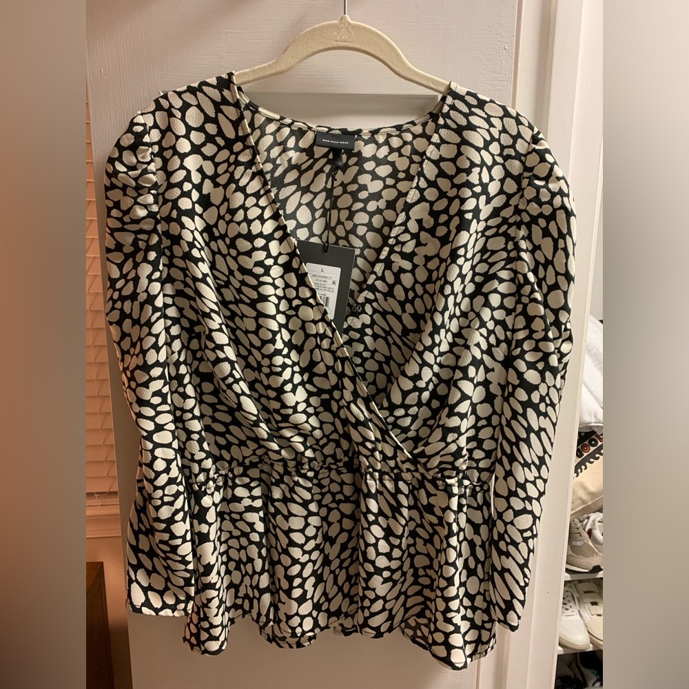 Who What Wear Cinched Waist Blouse
